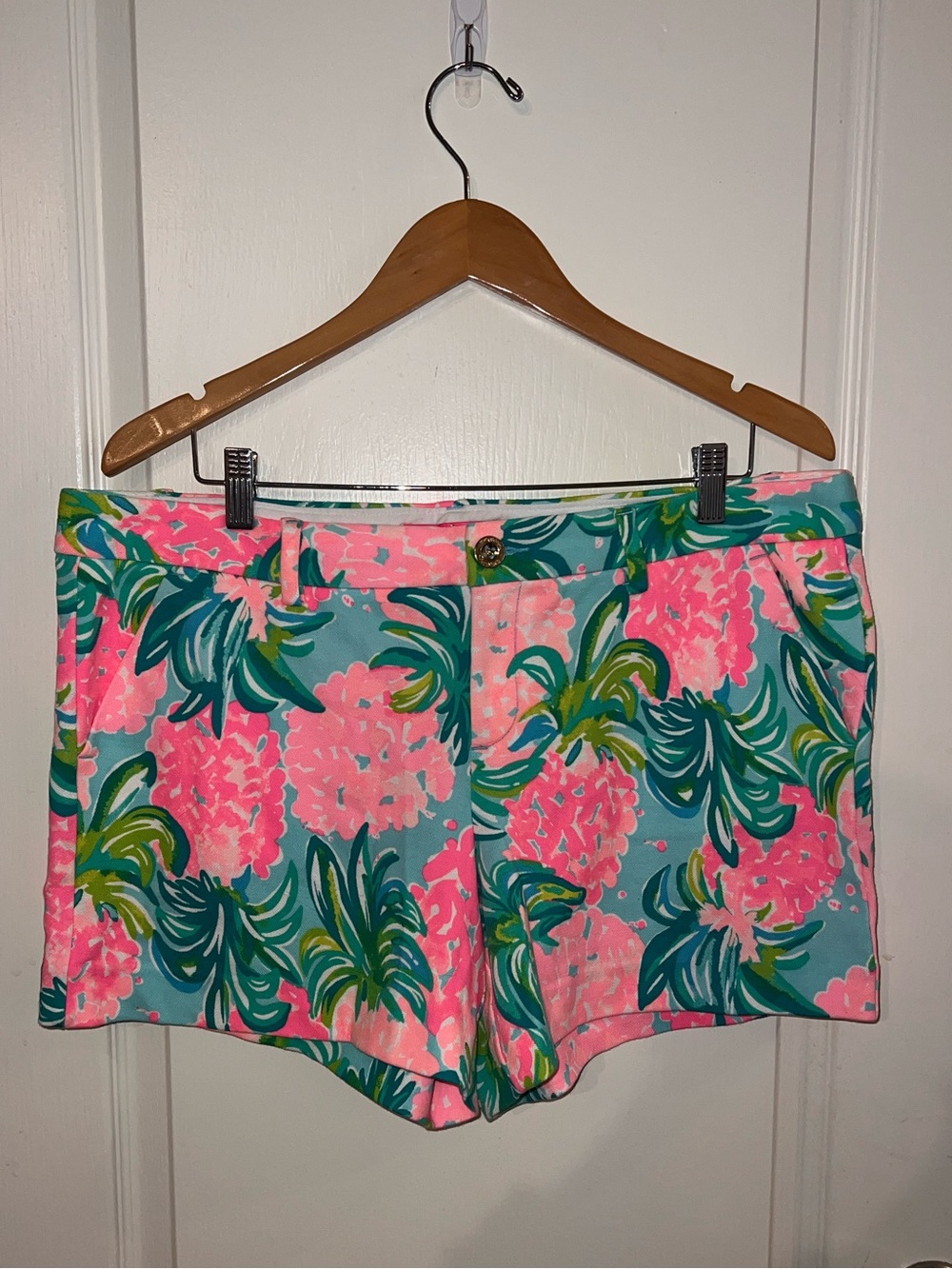 Lilly Pulitzer Callahan Knit Shorts Blue Ibiza Pineapple Shake 16